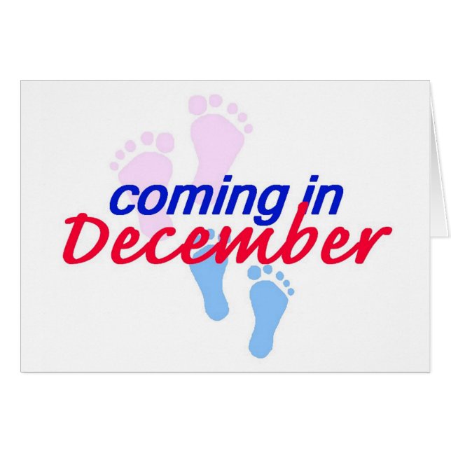 Verwacht DECEMBER-kaart (Voorkant Horizontaal)