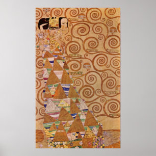 Verwacht door Klimt  Victoriaans Art Nouveau Poster