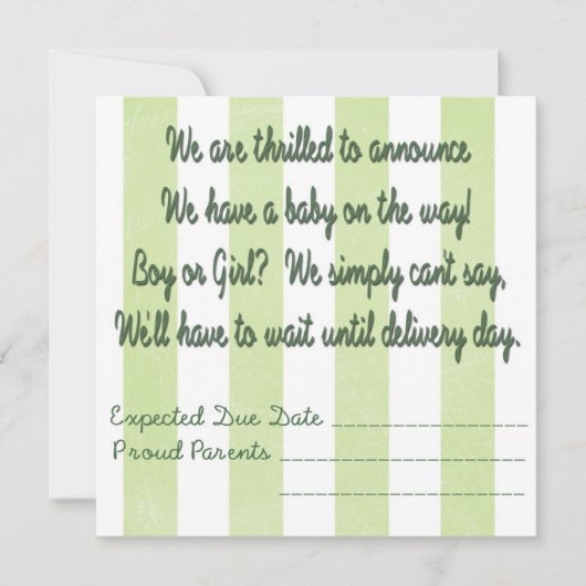 Verwacht een aankondiging van de Baby (Voorkant)