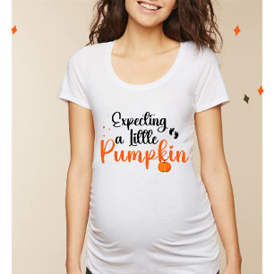 Verwacht een beetje pompoen Thanksgiving wit T-shirt