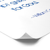 Verwacht geweldige dingen poster (Hoek)