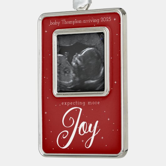 Verwacht meer JOY echografie Verzilverd Kader Ornament (Links)