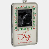 Verwacht meer JOY echogram Verzilverd Kader Ornament (Rechts)