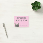 Verwacht ons. Kinderloze Cat Ladies Sticky Note (Kantoor)