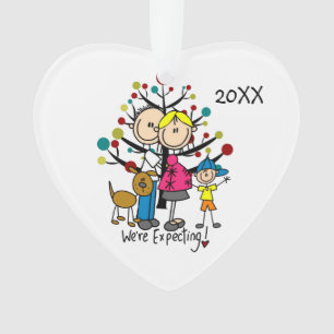Verwacht paar, jongen en dog Acrylzuur Ornament
