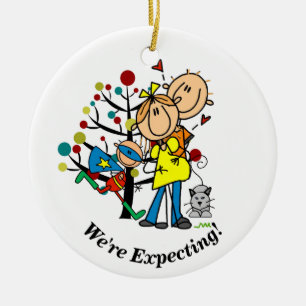 Verwacht Paar, Super Jongen, Kat Ornament