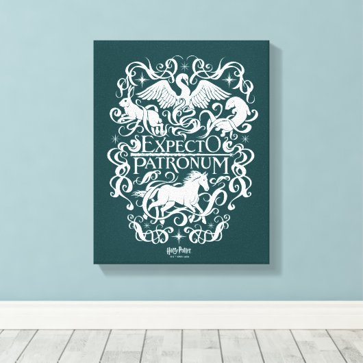 Verwacht Patronum Filigree Graphic Canvas Afdruk (Insitu (Houten vloer))