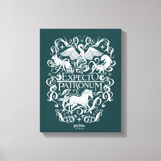 Verwacht Patronum Filigree Graphic Canvas Afdruk (Voorkant)