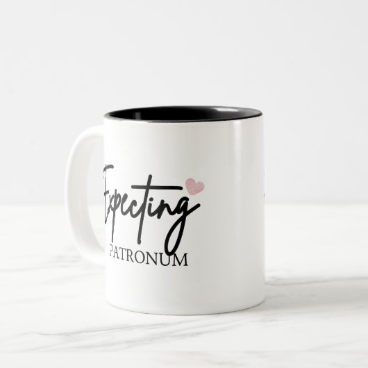 Verwacht patronum kraammoederschap grappige mam Gi Tweekleurige Koffiemok (Voorkant links)