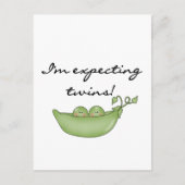 Verwacht Tweeling - Erwten in een Pod Briefkaart (Voorkant)