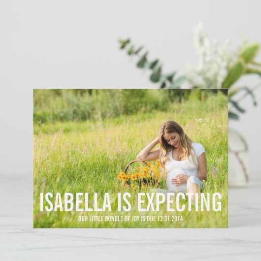 Verwacht | Zwangerschap Aankondiging (Staand voorkant)