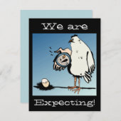 Verwachte bekendmaking Baby kippen Aankondiging (Voorkant / Achterkant)