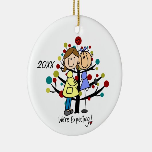 Verwachte combinatie-tweemievakantiewerving keramisch ornament (Rechts)