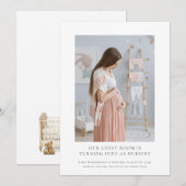 Verwachte foto zwangerschap aankondiging (Voorkant / Achterkant)