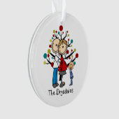 Verwachte kerstversiering met paar Toddler Boy Ornament (voorkant)