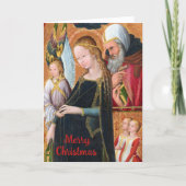 Verwachte Madonna met de heilige Jozef (Detail) Bl Feestdagen Kaart (Voorkant)