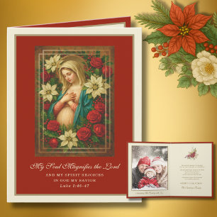 Verwachte Moeder Maria Magnificat Schriftuur Feestdagen Kaart