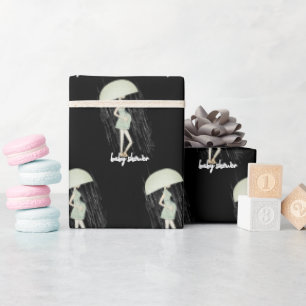 Verwachte moeder met Umbrella Cadeaupapier