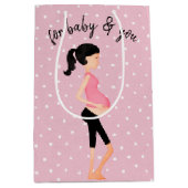 Verwachte moeder op poka Dots Medium Cadeauzakje (Voorkant)