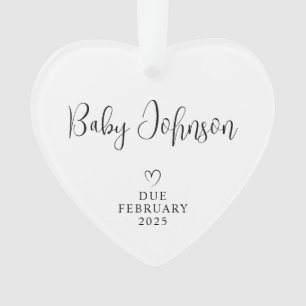Verwachte ouders Foto Baby verwacht 2025 Ornament