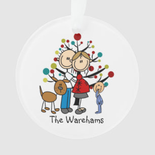 Verwachtend paar Toddler Boy, Dog Holiday Ornament