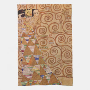 Verwachting door Klimt Vintage Victoriaanse Art No Theedoek