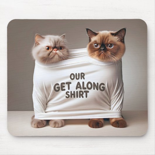 Verwant Katten Dragen Get Along Shirt Muismat (Voorkant)