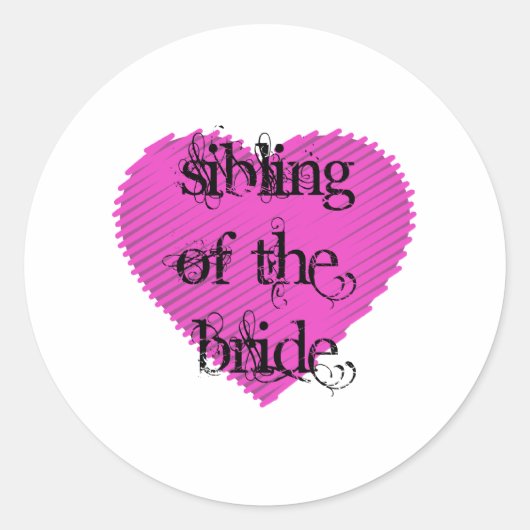 Verwant van de Bride Ronde Sticker (Voorkant)