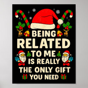 Verwantschap met mij Grappig Kerstmis Familie Xmas Poster