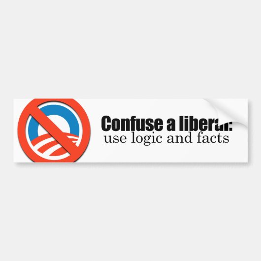 Verwar een liberaal bumpersticker (Voorkant)