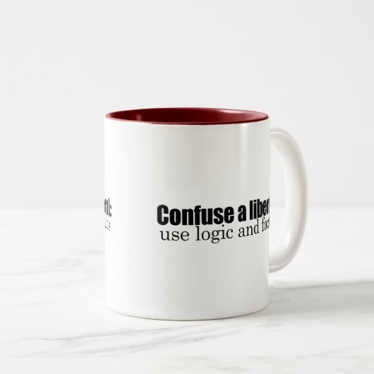Verwar een liberaal tweekleurige koffiemok (Voorkant rechts)