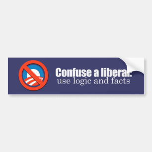 Verwar een liberale bumpersticker