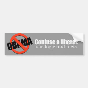 Verwar een liberale bumpersticker