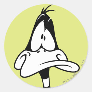 Verward DAFFY DUCK™ Face Ronde Sticker