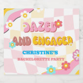 Verward en Verliefd Bruidsmeisje Feest 70er Thema  Sparkling Wijnetiket (Enkel label)