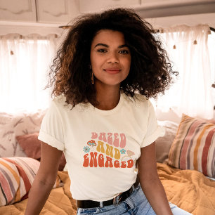 Verward en Verliefd Retro 70s Meidenavond Feestje T-shirt