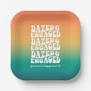 Verward en Verliefd Retro Typografie Papieren Bordje