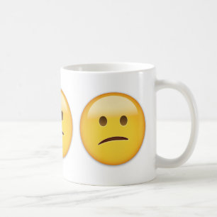Verward Face Emoji Koffiemok
