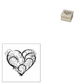 Verward hart 	rubberstempel (Gestempeld)