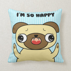 Verward Pug American MoJo Kussens