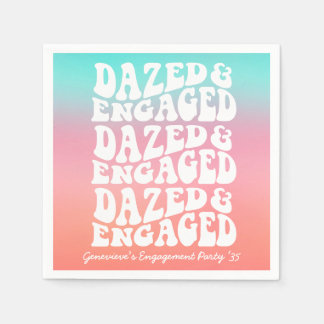 Verward Verliefd Retro Roze Aqua Servet