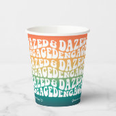 Verward Verliefd Retro Verlovingsfeest Papieren Bekers (Links)