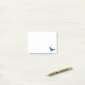 Verward vogel post-it® notes (Op bureau)