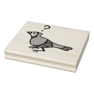 Verward vogel rubberstempel
