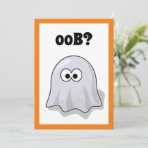 Verwarde Geest Zegt "Oob?" Grappige Halloween Cart