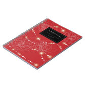 Verwarde heldere sprookjeslichtjes gloeien vakanti notitieboek (Linkerzijde)