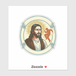 Verwarde Jezus Virale Dans Trend Silhouet Video Sticker