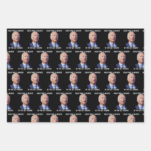 Verwarde Joe Biden Fantasy Football Loser Drafting Inpakpapier Vel (Voorkant)