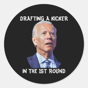 Verwarde Joe Biden Fantasy Football Loser Drafting Ronde Sticker