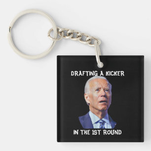 Verwarde Joe Biden Fantasy Football Loser Drafting Sleutelhanger